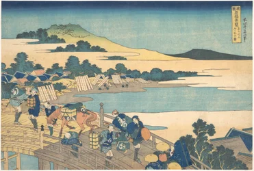 『諸国名橋奇観』シリーズより、越前国の福井橋（越前福井の橋）