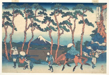 『富嶽三十六景』シリーズより、「東海道・保土ヶ谷（東海道保土ヶ谷）」