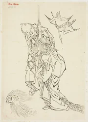 ジョーとウバ;高砂のテーマ、ca。 1815-1849（紙にインク）