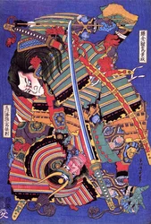 ケンゴロウの戦士（木版画