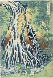 下野道黒神山付近の霧降の滝c。 1833