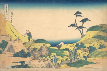 冨嶽三十六景 富嶽三十六景 中目黒 下目黒 1830-32。