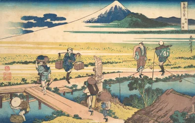 相模国中原 中原宗舟『三十六景』より 1830-32。