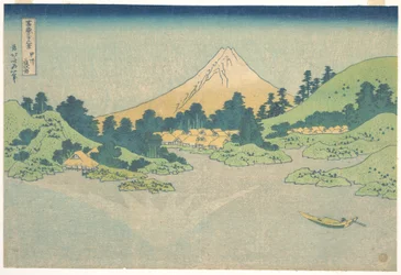 『富嶽三十六景』シリーズより、「甲州美坂の水面」（甲州美坂水面）