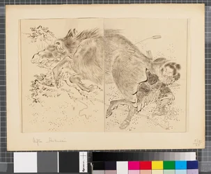 日韓戦の情景 18世紀末～19世紀前半 紙本墨画