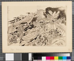 日韓戦の情景 18世紀末～19世紀前半 紙本墨画