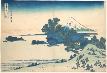 『富士山三十六景』シリーズより、相模国の七里ヶ浜（相州七里ヶ浜）