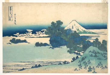 『富士山三十六景』シリーズより、相模国の七里ヶ浜（相州七里ヶ浜）