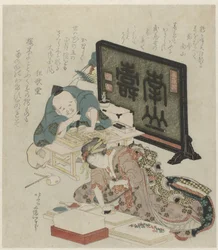 お正月の摺物作り