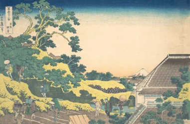 富嶽三十六景 富嶽三十六景 江戸東都駿台 駿河台 1830-32。