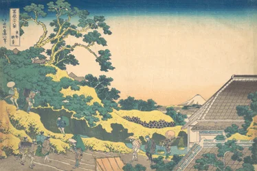 富嶽三十六景 富嶽三十六景 江戸東都駿台 駿河台 1830-32。