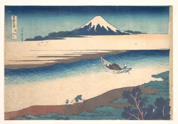 『富士山三十六景』シリーズより、武蔵国の多摩川（武州多摩川）