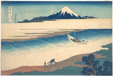 『富士山三十六景』シリーズより、武蔵国の多摩川（武州多摩川）