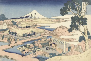 駿河国片倉茶園1830年頃（版画）