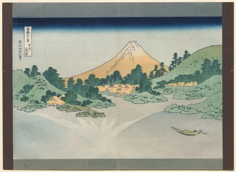 富嶽三十六景 甲斐国御坂湖水面