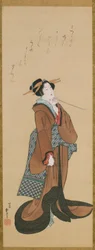 タバコのパイプを持つ女性、カリフォルニア州。 1814-1815。