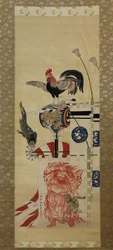 ボーイズデーの鯉のぼりとShoki Banner、1870年以前。