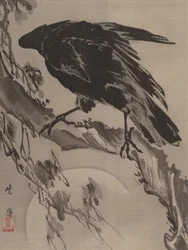 カラスと月、ca。 1887。