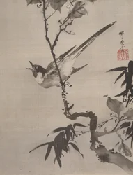 枝に鳥を歌う、ca。 1887。