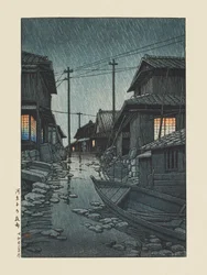 『川原郷の夜雨』 - 1947年、川原郷の夜雨