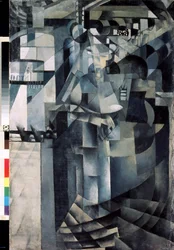 グランドホテルでの生活。 Kasimir Severinovich Malevich（Malevich、Malevich）（1878-1935）による絵画、キャンバスに油彩