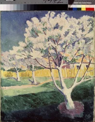 夏の風景。 Kasimir Severinovich Malevich（Malevich、Malevich）（1878-1935）による絵画、キャンバスに油彩