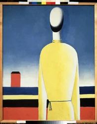 複雑な予感。 Torso in a Yellow Shirt (複雑な予感。Torso in a Yellow Shirts)。 Kasimir Severinovich Malevich（Malevich、Malevich）（1878-1935）による絵画、キャンバスに油彩