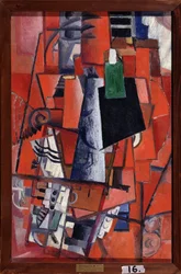 ピアノの女 (A Woman at the Piano)。 Kasimir Severinovich Malevich（Malevich、Malevich）（1878-1935）による絵画、キャンバスに油彩