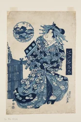 松智山（カラー木版画
