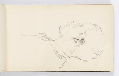 スケッチブックのページ: 横顔の男