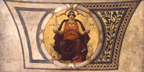 モザイク画のための習作、ウィスコンシン州都、"Justice"