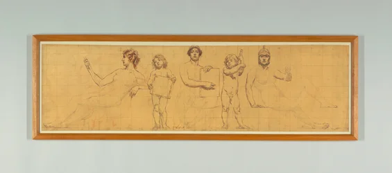 The Statute Law, Study for Right Panel of "The Reign of Law", Frieze for Appellate Court, New York