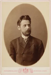 詩人イノケンティ・アネンスキーの肖像 1856-1909年、c. 1890年。