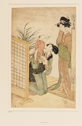 母子と看護婦 1790年頃 錦絵