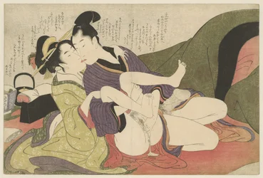 若い男に口づけする遊女 - 願いの糸口（連作題）
