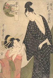 小紫と権八の寝所での気持ちの共有 1795年頃