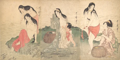 18世紀後半から19世紀初頭のアワビ漁師。