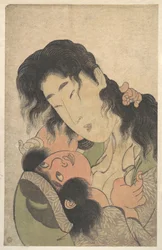 金太郎と遊ぶ山姥
