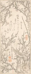 満開の梅の木、1813年。