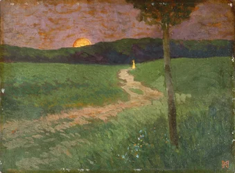 夏の夕べ（油彩・キャンバス）