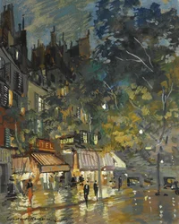 夜のパリのカフェ、1936年
