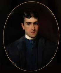 ルシアン・ギトリの肖像 (1860-1925) (ルシアン・ギトリの肖像) - Konstantin Yegorovich Makovsky (Constantin Makovski) (1839-1915) 油彩/キャンバス (64x51 cm) - 個人蔵