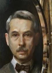 鏡の中の自画像」1928年