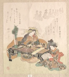 新年の行列を夢見る遊女