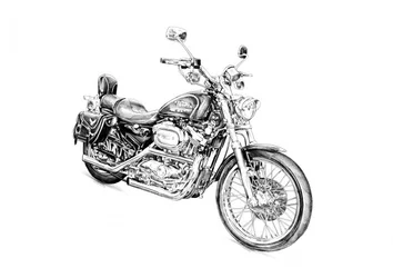 クラシック・モーターサイクルのイラスト