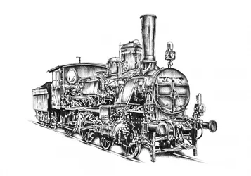 クラシックな蒸気機関車