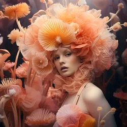 水中の美しいアクティニア・シー・イソギンチャクの花のクローズ・ポートレート ゲッティン 4