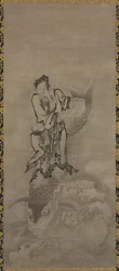 1600 年代後半から 1700 年代前半の布袋と道士の仙人。