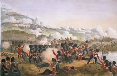 クリミア戦争中、アルマ高地における近衛隊の大突撃、1854年