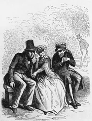 オノレ・ド・バルザック（1799-1850）の小説『ゴリオ神父』の挿絵（『人間喜劇』全集より）、Laisneのエングレーヴィング。